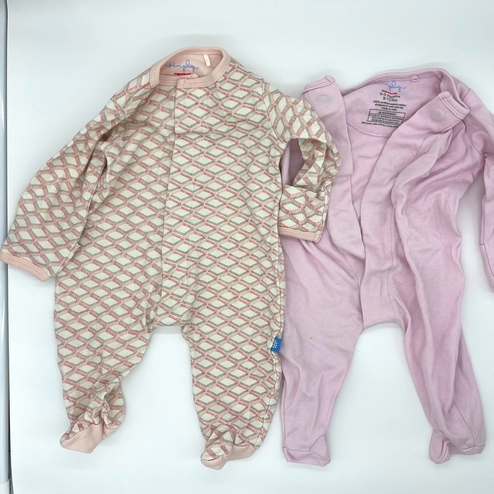 Magnetic footed sleeper - baby girl
